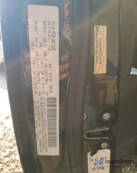 2016 Jeep Compass Latitude из США, поврежденный, VIN 1C4NJCEA9GD734712